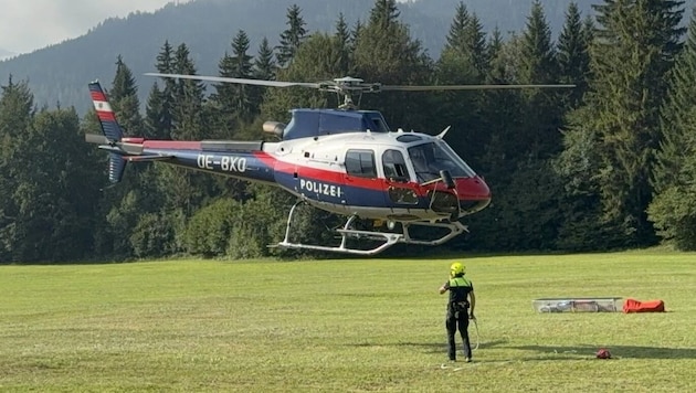 Auch Hubschrauber kamen bei der Übung zum Einsatz.