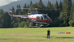 Auch Hubschrauber kamen bei der Übung zum Einsatz.
