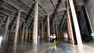 Erstmals stehen die riesigen Hochquellhallen des Wiener Trinkwasserspeichers im Bezirk ...