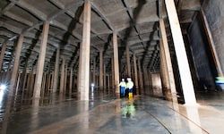 Erstmals stehen die riesigen Hochquellhallen des Wiener Trinkwasserspeichers im Bezirk ...