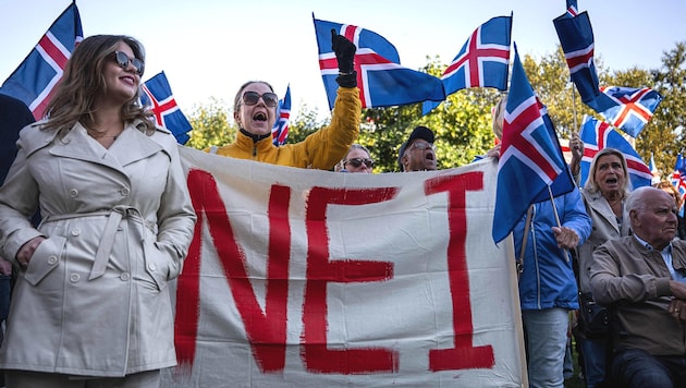 Große Freude herrschte bei der „Nein“-Fraktion in Island nach der eiskalten Abfuhr für Brüssel.