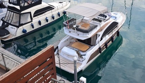 Rieglers Motorboot vor dem Vorfall. Die „Diwa II“ liegt nun in 16 Metern Tiefe und soll am ...