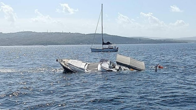 „Diwa II“ ade. Die Riegler-Yacht liegt noch immer in 22 m Tiefe!