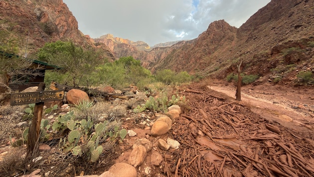 The area affected by the sudden flash flood