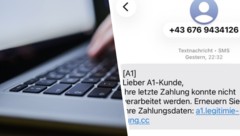 Vorsicht! Unbekannte verschicken SMS und Mails im Namen von A1.