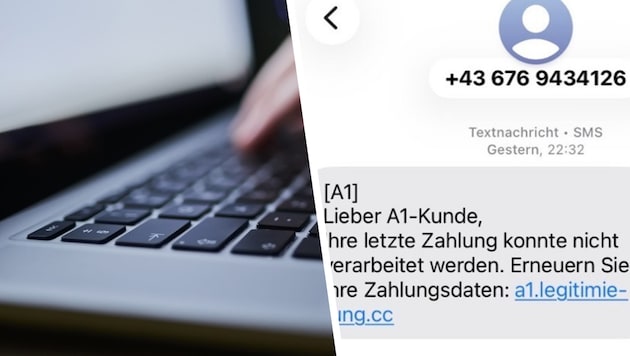 Vorsicht! Unbekannte verschicken SMS und Mails im Namen von A1.