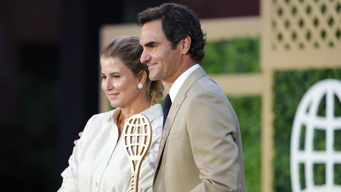 Roger Federer mit seiner Ehefrau Mirka
