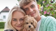 Nikolas Veratschnig mit Freundin Sarah und Hund Bruno.