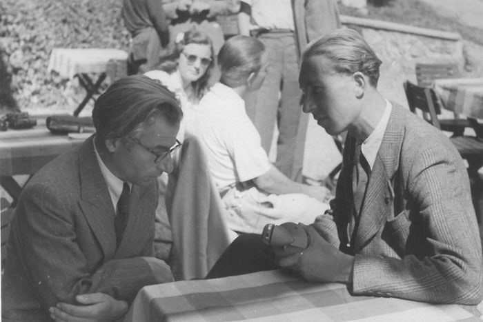 Interview fürs Radio mit Simon Moser (li.), Philosoph und einer der Gründer des Forums.