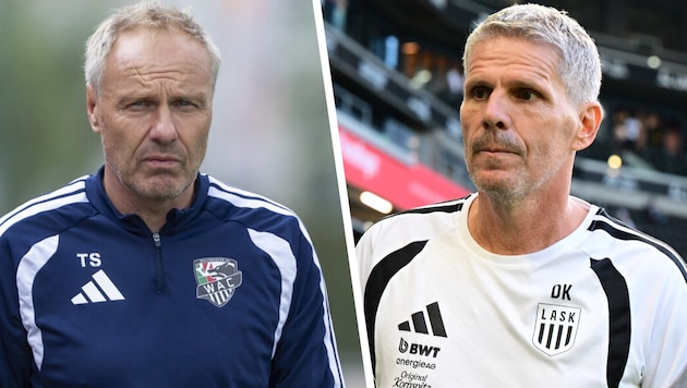 Die Trainer zum heutigen Bundesliga-Duell von WAC und LASK: Thomas Silberberger und Dietmar ...