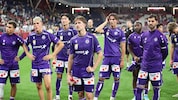Enttäuschte Austria-Gesichter nach der verdienten 1:4-Niederlage bei Salzburg.