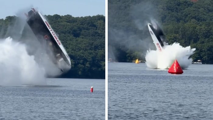 Das Boot hob erst ab und wirbelte dann durch die Luft.