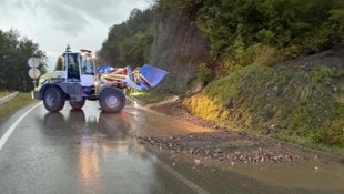 Der Murenabgang wurde rasch von der Feuerwehr geräumt. 