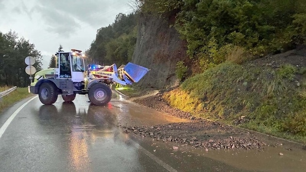 Der Murenabgang wurde rasch von der Feuerwehr geräumt.