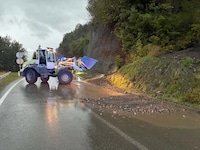Der Murenabgang wurde rasch von der Feuerwehr geräumt. 