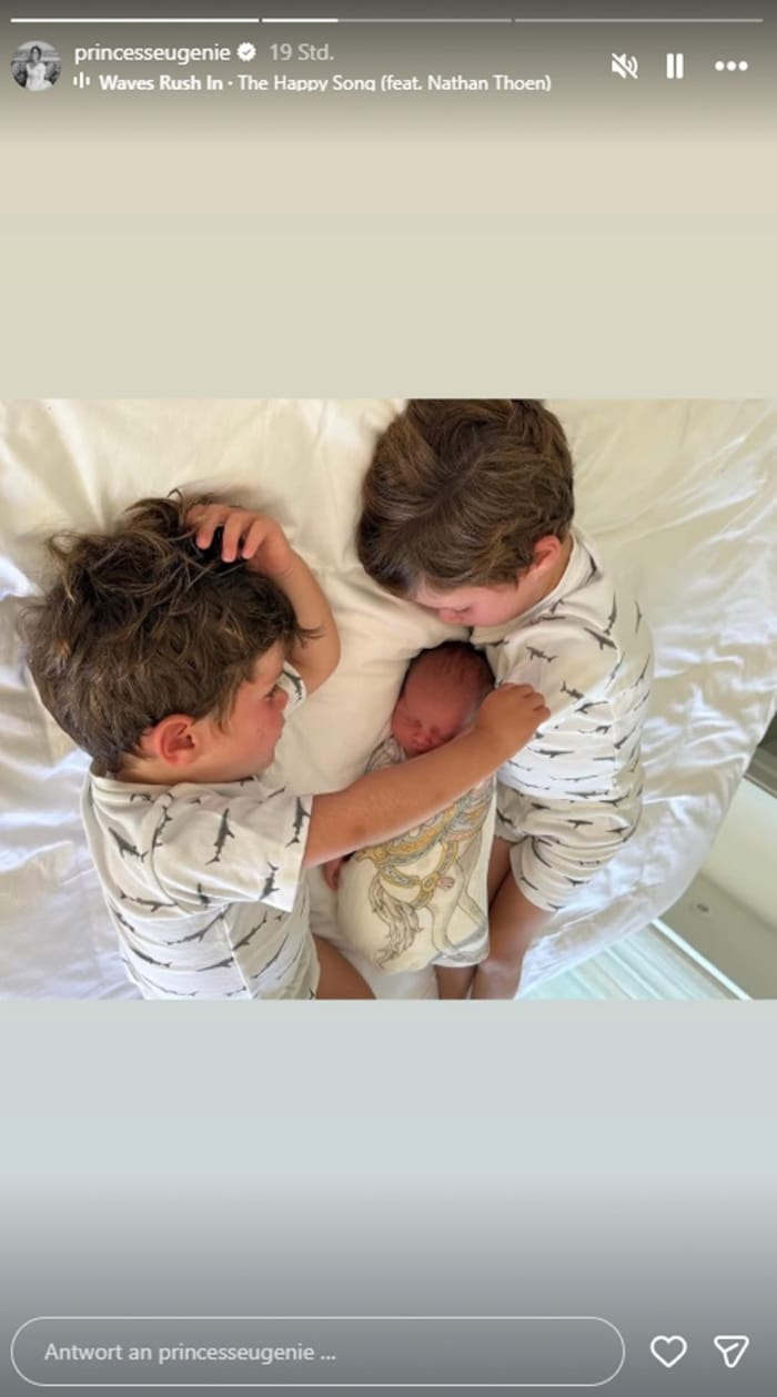 Mit Baby Adelaide wird derzeit ausgiebig gekuschelt.