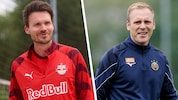 Die Trainer des FC Red Bull Salzburg und des SK Rapid: Danny Röhl und Johannes Hoff Thorup