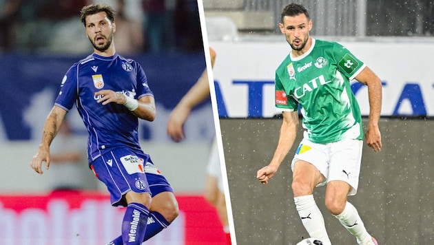 Sie treffen beim Duell von FK Austria Wien und WSG Tirol womöglich öfter aufeinander: Aleksandar ...