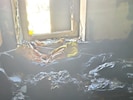 Die Feuerwehr war schnell zur Stelle, das Zimmer wurde dennoch stark beschädigt.