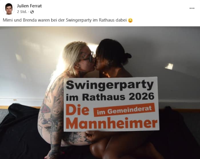 Dieses Bild von seiner „Protestaktion“ postete der Stadtrat auf Facebook.