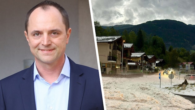 Wagrains Bürgermeister berichtet von zwei bis drei Zentimeter dicken Hagelkörnern.