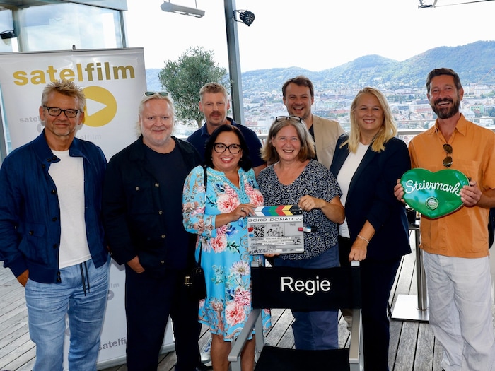 Produzent Heinrich Ambrosch, Gregor Seberg, Martin Gruber, Maria Happel, Bürgermeisterin Elke ...