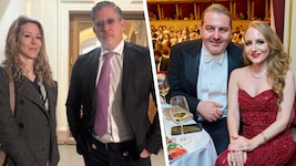 Simone Lugner mit ihrem Anwalt, Leo mit Jacqueline Lugner beim Opernball