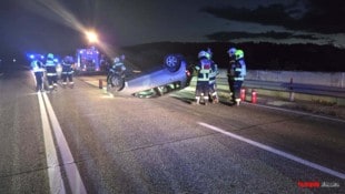 Auf dem Dach kam das Auto der 19-Jährigen auf der B317 zum Stillstand.