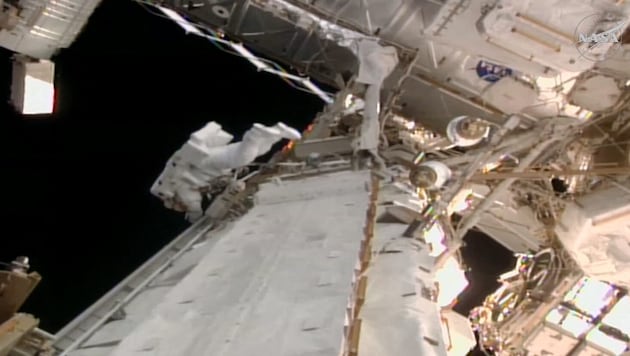 Sophie Adenot bei einem früheren Außeneinsatz auf der ISS