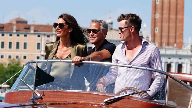 Amal und George Clooney kamen am Dienstag in Venedig an. Am heutigen Mittwoch wird der ...