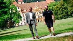 Paul Schuster und Harry Ashcroft (li.) im Schlosspark Eggenberg