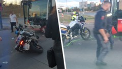 Der Polizist wurde bei dem Unfall verletzt.