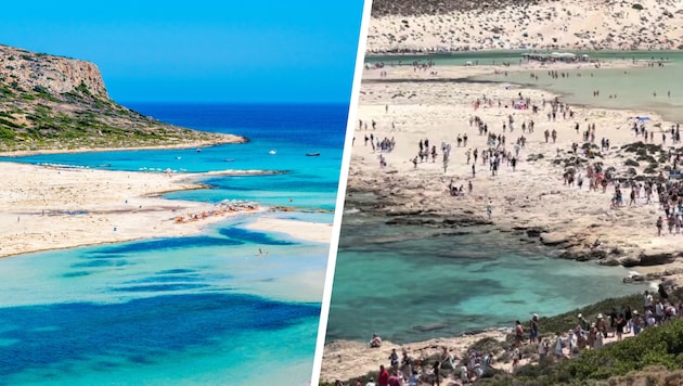Balos gehört zum Natura-2000-Schutzgebiet. Trotzdem besuchen jährlich Tausende Besucher die ...