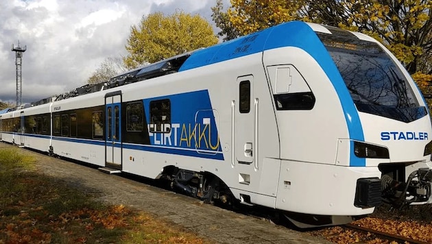Ähnliche Akku-Züge von Stadler kommen künftig auch in NÖ zum Einsatz.
