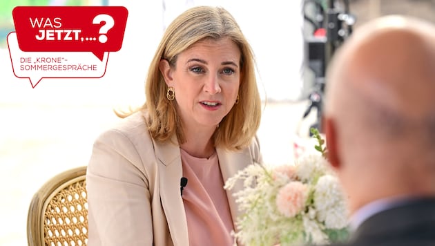 Beate Meinl-Reisinger also addresses questions about internal party critics.