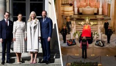 Prinz Daniel und Kronprinzessin Victoria, sind eng mit Königin Mette-Marit und König Haakon ...