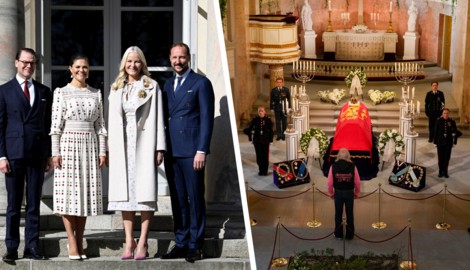 Prinz Daniel und Kronprinzessin Victoria, sind eng mit Königin Mette-Marit und König Haakon ...