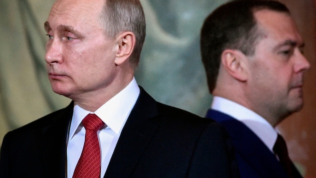 Wladimir Putins getreuer Gefolgsmann und Ex-Präsident, Dmitri Medwedew droht den Deutschen nun ...