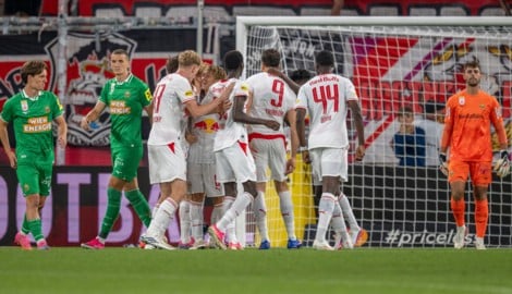 Die Salzburger Jubeltraube – für den SK Rapid hat’s heute nichts zu holen gegeben …