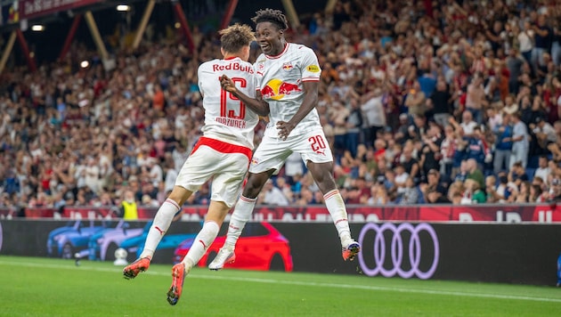 Red Bull Salzburg bejubelte einen 5:1-Heimsieg gegen Rapid.