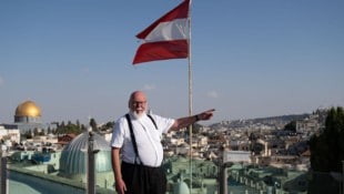 Von der Terrasse des Pilger-Hospizes blickt man direkt über die Altstadt von Jerusalem.