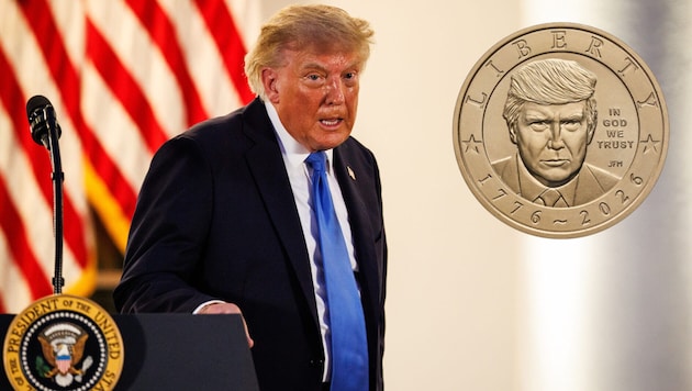 Trump ist der erste lebende US-Präsident, der sein Konterfei auf Geld prägen lässt.