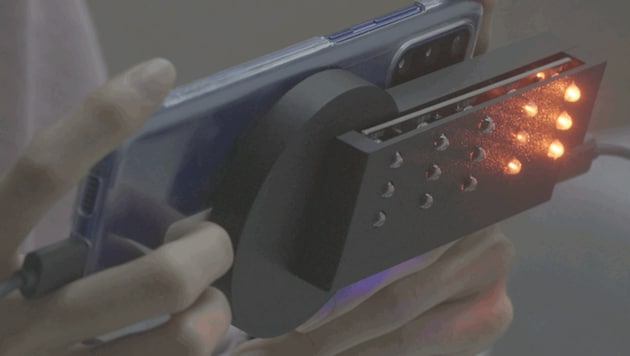 Prototyp des SweepLED-Aufsatzes