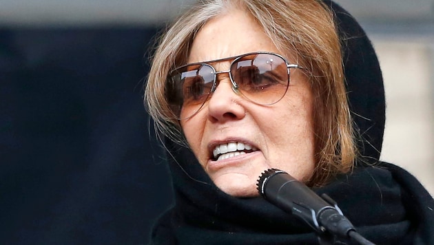 Gloria Steinem im Jahr 2019 auf einer Kundgebung in New York