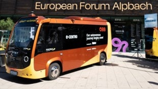 Im Zuge des Europäischen Forums in Alpbach kam der autonome E-Bus erstmals zum Einsatz.