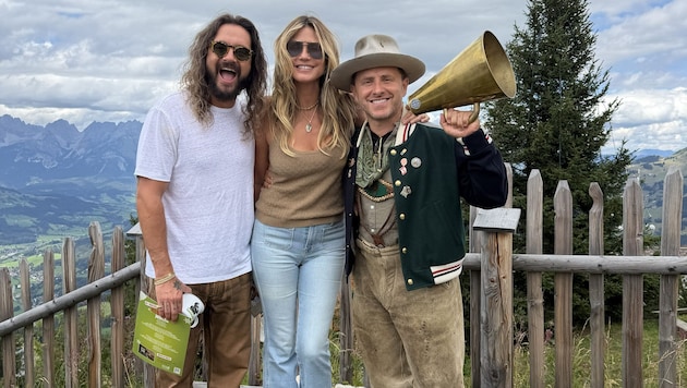 Der „Jodeltoni“ (re.) brachte Heidi Klum und Gatte Tom Kaulitz Juchizer und Co.bei.