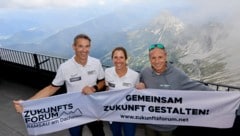 Das Veranstalter-Trio hinter dem Zukunftsforum Ramsau: Christoph und Michaela Stadler sowie ...