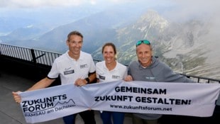 Das Veranstalter-Trio hinter dem Zukunftsforum Ramsau: Christoph und Michaela Stadler sowie ...