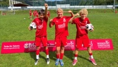 Diego, Emma und Emil (von links) haben die Zeit im Bulls Camp in Mondsee sehr genossen.