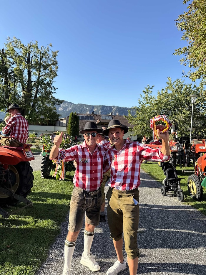 Das Gewinnerteam des Vorjahres: Gernot Miggitsch, der Schläger, und Andreas Urschitz, der ...
